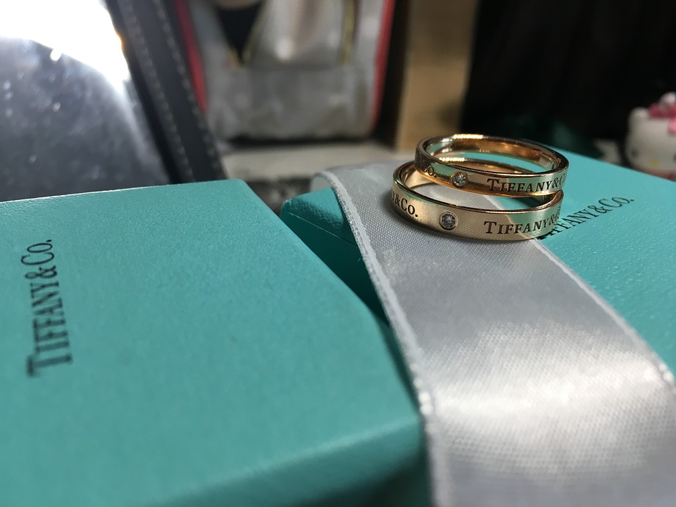 レトロマッチラベル 北欧デザイン 鳥 Tiffany 結婚指輪 ペアリング